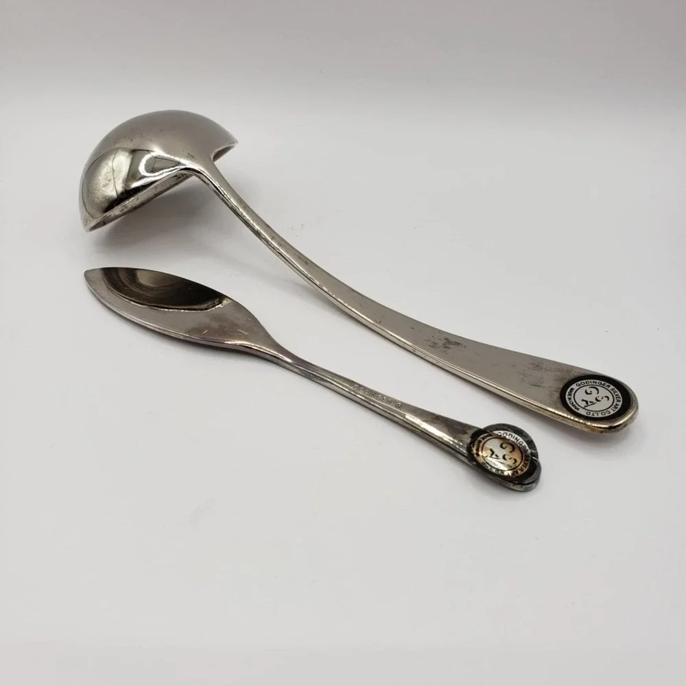 Godinger Silver Art Co Butter Knife and Gravy Ladle/Sauce Spoon Set